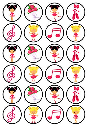 Essbare Cupcake-Topper mit Ballerina-Motiv, 24 Stück von Cian's Cupcake Toppers Ltd