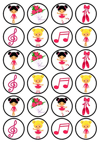 Essbare Cupcake-Topper mit Ballerina-Motiv, 24 Stück von Cian's Cupcake Toppers Ltd
