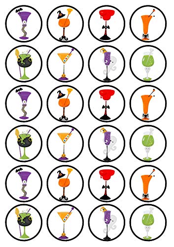 Essbare Cupcake-Topper mit Halloween-Motiv, 24 Stück von Cian's Cupcake Toppers Ltd