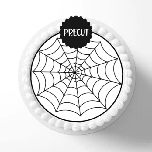 Halloween Spider Web 7", Halloween Spinnennetz, Essbare PREMIUM Dicke GEZUCKERTE Vanille, Wafer Reispapier Cupcake Toppers/Dekorationen Halloween Spider Web 7", Halloween Spinnennetz, Essbare PREMIUM Dicke GEZUCKERTE Vanille, Wafer Reispapier Cupcake Toppers/Dekorationen von Cian's Cupcake Toppers Ltd