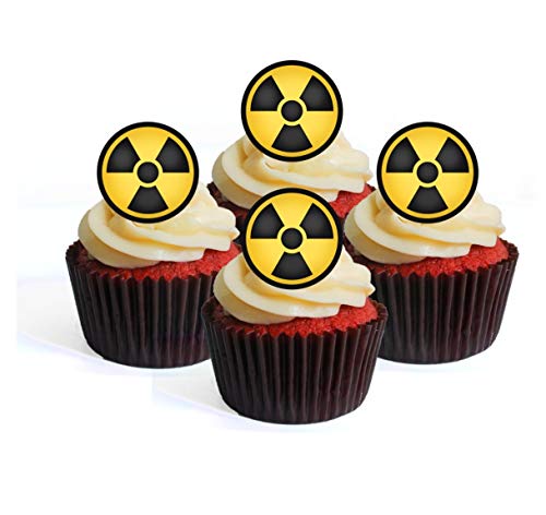 24 essbare Cupcake-Topper mit Wissenschafts-Thema Nr. 1 – stehende Tortendekoration aus Oblatenpapier. von Cians Cupcake Toppers Ltd