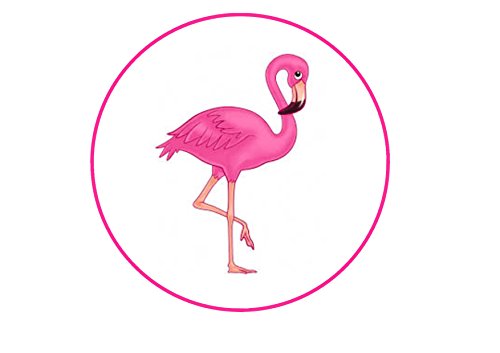 Kuchendekoration aus Esspapier, 17,8 cm, Flamingo-Motiv von Cians Cupcake Toppers
