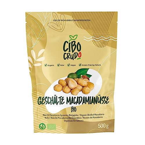 Bio Macadamianüsse Kerne - 500g. Macadamia Nüsse ohne Schale. Naturbelassen Roh und Ungesalzen. Reich an Mineralsalzen Ballaststoffen und Kohlenhydraten. Bio Macadamianüsse Kerne - 500g. Macadamia Nüsse ohne Schale. Naturbelassen Roh und Ungesalzen. Reich an Mineralsalzen Ballaststoffen und Kohlenhydraten. von CIBO CRUDO crudo biologico vegan