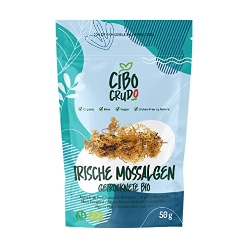 Irish Sea Moss Gel Bio - 50g. Organic Sea Moss oder Irish Moos. Seemoos für Algensalat und Sushi. Irisch Seamoss Condrus Chrispus. von CIBO CRUDO crudo biologico vegan
