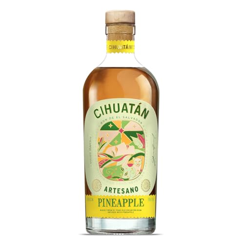 Cihuatán Artesano Pineapple Edition | Zwei Monate lang mit Golden Ananas infusioniert | Bringt den Geschmack frischer Ananas in Drinks | Perfekt für fruchtige Coladas und Daiquiri Twists | 1 x 700ml von Cihuatán