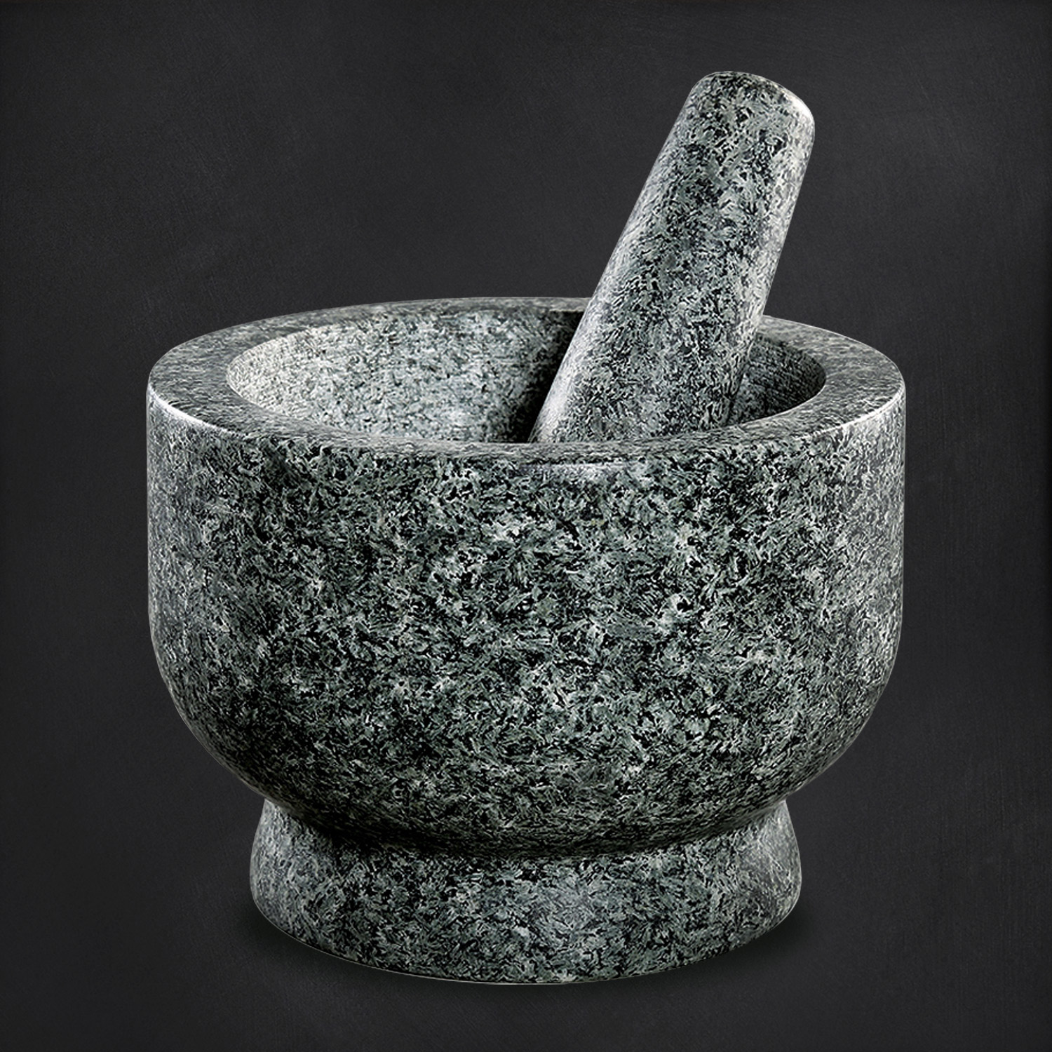 Granit-Mörser & Stößel Cilio Goliath, 5,5 kg, schwarz-grau von Cilio