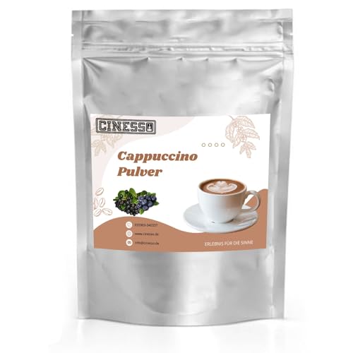 Cinesso Aronia Blaubeere Cappuccino Pulver 1 Kg, Fruchtiger Kaffeegenuss, aromatisiert, Kaffeekreationen, verschiedene Variationen, Geschmacksintensiv, für Zuhause von Cinesso