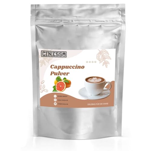 Cinesso Grapefruit Cappuccino Pulver 1 Kg, Fruchtiger Kaffeegenuss, aromatisiert, Kaffeekreationen, verschiedene Variationen, Geschmacksintensiv, für Zuhause von Cinesso