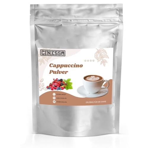 Cinesso Waldfrucht Cappuccino Pulver 1 Kg, Fruchtiger Kaffeegenuss, aromatisiert, Kaffeekreationen, verschiedene Variationen, Geschmacksintensiv, für Zuhause von Cinesso