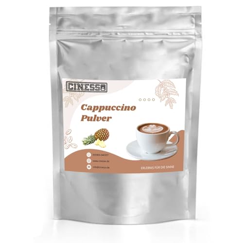 Cinesso Ananas Cappuccino Pulver 10 Kg, Fruchtiger Kaffeegenuss, aromatisiert, Kaffeekreationen, verschiedene Variationen, Geschmacksintensiv, für Zuhause von Cinesso