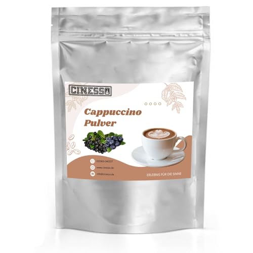 Cinesso Cappuccino Pulver, Fruchtiger Kaffeegenuss, aromatisiert, Kaffeekreationen, verschiedene Variationen, Geschmacksintensiv, für Zuhause (10 Kg, Aronia Blaubeere) von Cinesso