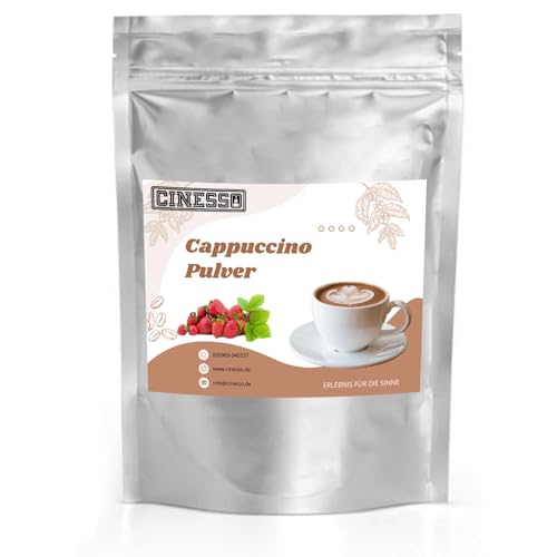 Cinesso Cappuccino Pulver, Fruchtiger Kaffeegenuss, aromatisiert, Kaffeekreationen, verschiedene Variationen, Geschmacksintensiv, für Zuhause (10 Kg, Erdbeere) von Cinesso
