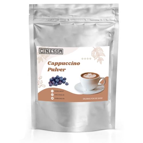 Cinesso Heidelbeere Cappuccino Pulver 10 Kg, Fruchtiger Kaffeegenuss, aromatisiert, Kaffeekreationen, verschiedene Variationen, Geschmacksintensiv, für Zuhause von Cinesso