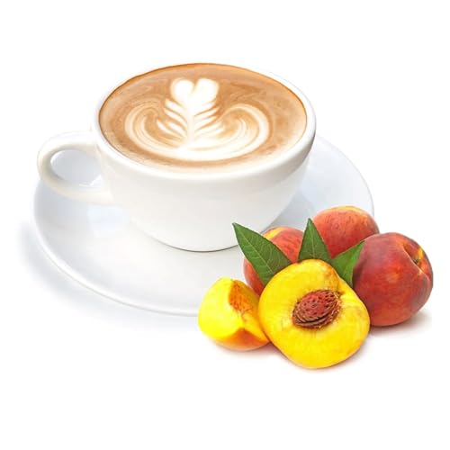 Cinesso Cappuccino Pulver, Fruchtiger Kaffeegenuss, aromatisiert, Kaffeekreationen, verschiedene Variationen, Geschmacksintensiv, für Zuhause (200 g, Pfirsich) von Cinesso