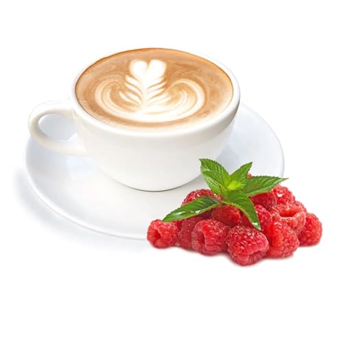 Cinesso Cappuccino Pulver, Fruchtiger Kaffeegenuss, aromatisiert, Kaffeekreationen, verschiedene Variationen, Geschmacksintensiv, für Zuhause (500 g, Himbeere) von Cinesso