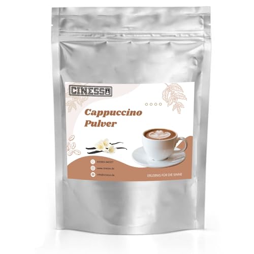 Cinesso Bourbon Vanille Cappuccino Pulver 10 Kg, Kaffeegenuss, Verschiedene Varianten, Kaffeepulver mit alkoholischem Geschmack, aromatisierter Kaffee, Kaffeevariationen von Cinesso