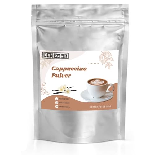 Cinesso Cappuccino Pulver, Kaffeegenuss, Verschiedene Varianten, Kaffeepulver mit alkoholischem Geschmack, aromatisierter Kaffee, Kaffeevariationen, (10 Kg, Bourbon Vanille) von Cinesso