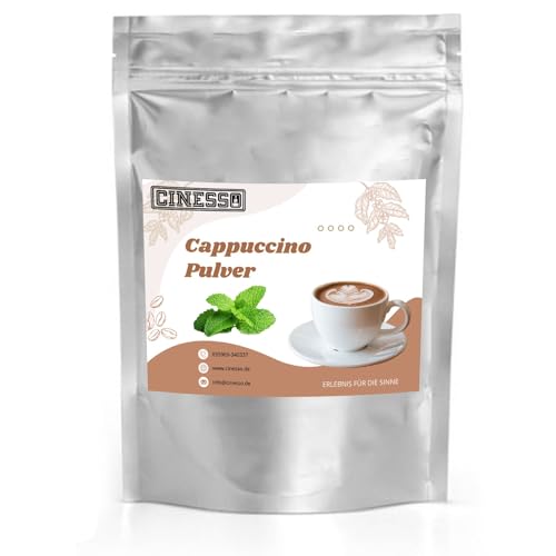 Cinesso Cappuccino Pulver, fruchtig und aromatisiert, schnelle und einfache Zubereitung, Geschenk für Kaffeefreunde, verschiedene Kaffeevariationen, Made in Germany (10 Kg, Pfefferminze) von Cinesso