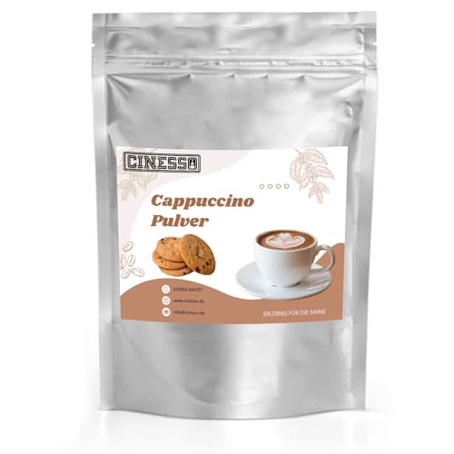 Cinesso Cappuccino Pulver, fruchtig und aromatisiert, schnelle und einfache Zubereitung, Geschenk für Kaffeefreunde, verschiedene Kaffeevariationen, Made in Germany (200 g, Keks Cookie) von Cinesso