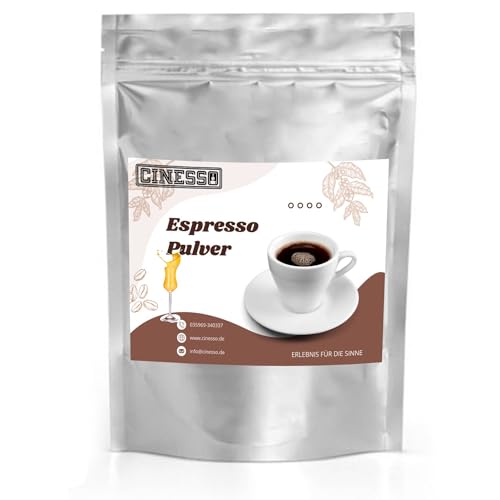 Cinesso Espresso Pulver, mit alkoholischem Geschmack, Verschiedene Varianten, alkoholfrei, Kaffeepulver mit Aroma, Kaffeespezialitäten, für Kaffeeliebhaber (200 g, Eierlikör) von Cinesso