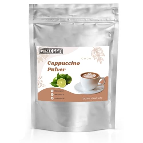 Cinesso Cappuccino mit Limetten Geschmack Cappuccino Getränkepulver aus löslichem Bohnenkaffee Cremig Zart (500g) von Cinesso