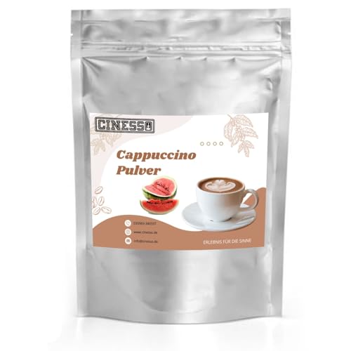 Cinesso Cappuccino mit Wassermelone Geschmack Cappuccino Getränkepulver aus löslichem Bohnenkaffee Cremig Zart (200g) von Cinesso