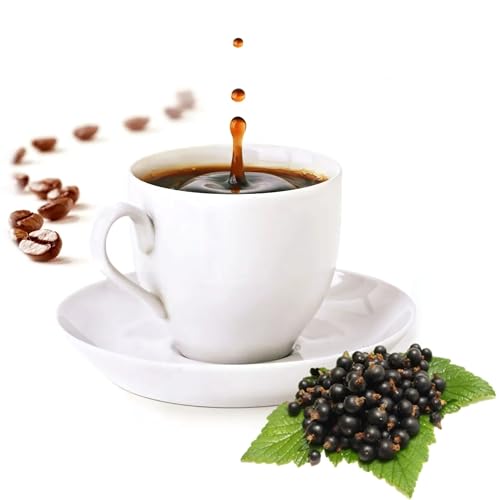 Cinesso Espresso Pulver gemahlen, fruchtiger Geschmack, Kaffeepulver, schnelle und einfache Zubereitung, für Kaffeeliebhaber, zum Verfeinern von Desserts (1 Kg, Schwarze Johannisbeere) von Cinesso