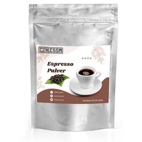 Cinesso Espresso Pulver gemahlen, fruchtiger Geschmack, Kaffeepulver, schnelle und einfache Zubereitung, für Kaffeeliebhaber, zum Verfeinern von Desserts (1 Kg, Schwarze Johannisbeere) von Cinesso