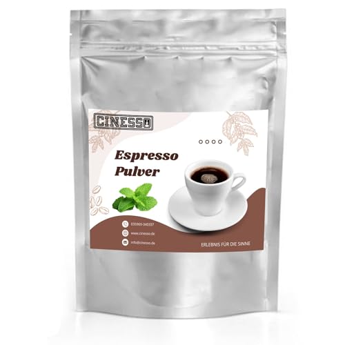 Cinesso Espresso Pulver gemahlen, fruchtiger Geschmack, Kaffeepulver, schnelle und einfache Zubereitung, für Kaffeeliebhaber, zum Verfeinern von Desserts (10 Kg, Pfefferminze) von Cinesso