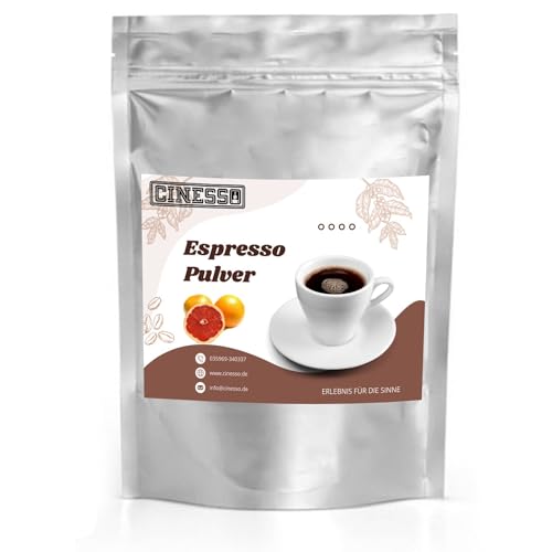 Cinesso Espresso Pulver gemahlen, fruchtiger Geschmack, Kaffeepulver, schnelle und einfache Zubereitung, für Kaffeeliebhaber, zum Verfeinern von Desserts (200 g, Grapefruit) von Cinesso