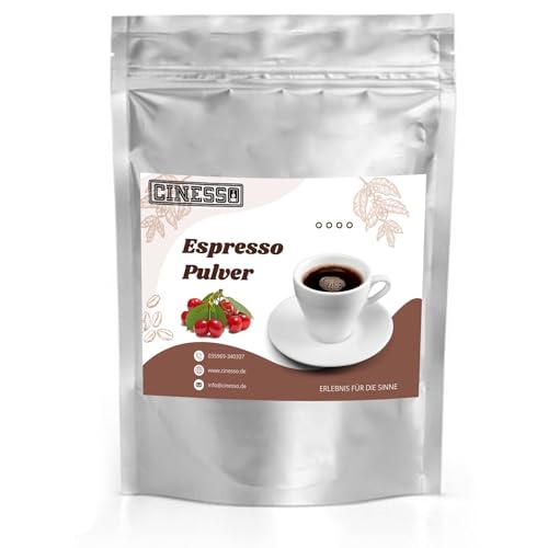 Cinesso Espresso Pulver gemahlen, fruchtiger Geschmack, Kaffeepulver, schnelle und einfache Zubereitung, für Kaffeeliebhaber, zum Verfeinern von Desserts (200 g, Kirsche) von Cinesso