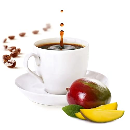 Cinesso Espresso Pulver gemahlen, fruchtiger Geschmack, Kaffeepulver, schnelle und einfache Zubereitung, für Kaffeeliebhaber, zum Verfeinern von Desserts (200 g, Mango) von Cinesso