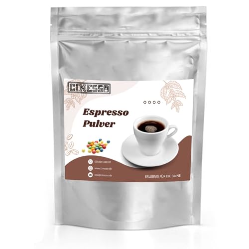 Cinesso Espresso Pulver gemahlen, mit verschiedenen Geschmäcker, schnelle und einfache Zubereitung, Kaffeekreationen, für Kaffeeliebhaber, Made in Germany (10 Kg, Kaugummi) von Cinesso
