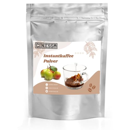 Cinesso Instantkaffee mit Birnen Geschmack löslicher Bohnenkaffee cremiger Instant-Kaffee mit Aroma verfeinert (500g) von Cinesso