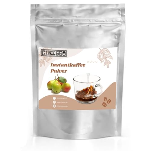 Cinesso Instantkaffee mit Birnen Geschmack 500 g löslicher Bohnenkaffee cremiger Instant-Kaffee mit Aroma verfeinert von Cinesso