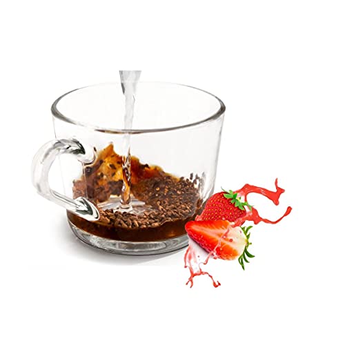 Cinesso Instantkaffee mit Erdbeersirup Geschmack löslicher Bohnenkaffee cremiger Instant-Kaffee mit Aroma verfeinert (1000g) von Cinesso
