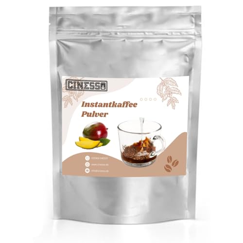 Cinesso Instantkaffee mit Mango Geschmack löslicher Bohnenkaffee cremiger Instant-Kaffee mit Aroma verfeinert (1000g) von Cinesso