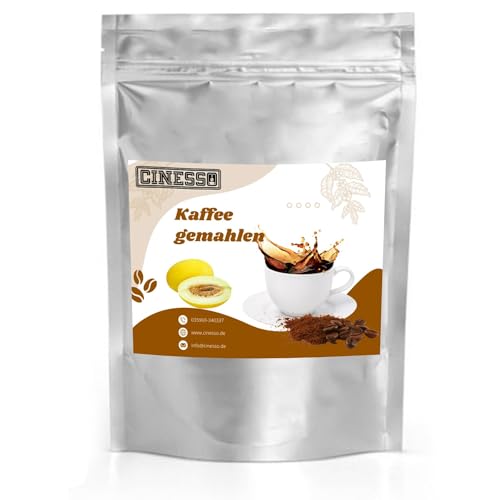 Cinesso Kaffee gemahlen Kaffeepulver, mit verschiedenen Geschmacksrichtungen, fruchtige Varianten, schnelle und einfache Zubereitung, für Kaffeeliebhaber (1 Kg, Honigmelone) von Cinesso