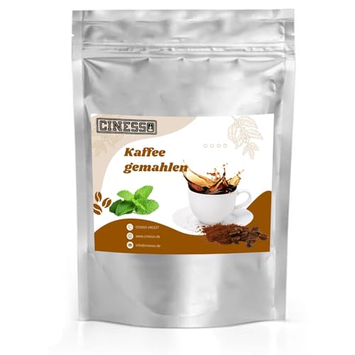 Cinesso Kaffee gemahlen Kaffeepulver, mit verschiedenen Geschmacksrichtungen, fruchtige Varianten, schnelle und einfache Zubereitung, für Kaffeeliebhaber (10 kg, Pfefferminze) von Cinesso