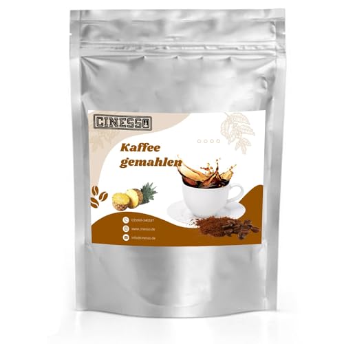 Cinesso Kaffee gemahlen Kaffeepulver, mit verschiedenen Geschmacksrichtungen, fruchtige Varianten, schnelle und einfache Zubereitung, für Kaffeeliebhaber (200 g, Ananas) von Cinesso