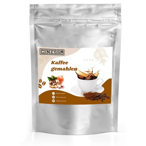 Cinesso Kaffee gemahlen Kaffeepulver, mit verschiedenen Geschmacksrichtungen, fruchtige Varianten, schnelle und einfache Zubereitung, für Kaffeeliebhaber (200 g, Granatapfel) von Cinesso