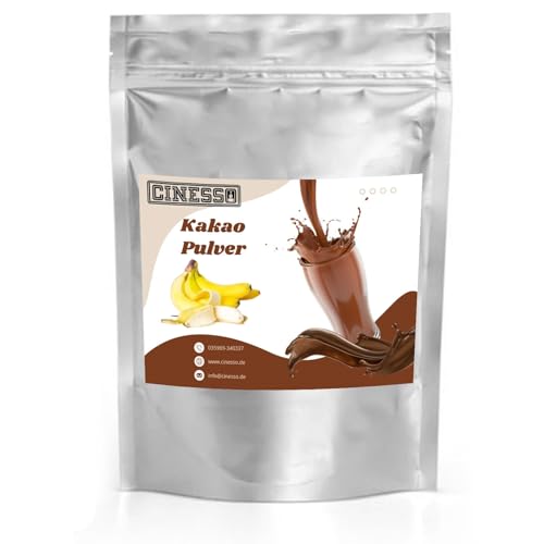 Cinesso Kakao Trinkschokolade Kakaopulver, Schokoladengetränk, Schokoladenaromen, mit natürlichen Aromen, schnelle und einfache Zubereitung, für Feierlichkeiten (10 Kg, Banane) von Cinesso