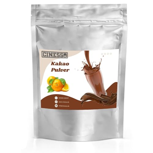 Cinesso Kakao Trinkschokolade Kakaopulver, Schokoladengetränk, Schokoladenaromen, mit natürlichen Aromen, schnelle und einfache Zubereitung, für Feierlichkeiten (10 Kg, Orange) von Cinesso