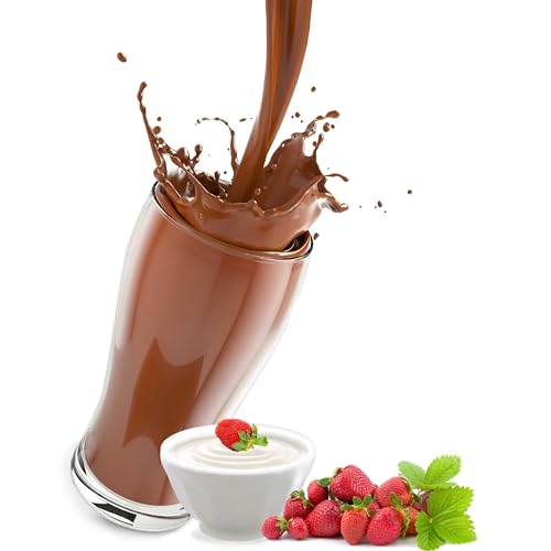 Cinesso Kakao Trinkschokolade Kakaopulver, Schokoladengetränk, Schokoladenaromen, mit natürlichen Aromen, schnelle und einfache Zubereitung, für Feierlichkeiten (200 g, Erdbeer Joghurt) von Cinesso