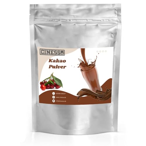 Cinesso Kakao Trinkschokolade Kakaopulver, Schokoladengetränk, Schokoladenaromen, mit natürlichen Aromen, schnelle und einfache Zubereitung, für Feierlichkeiten (200 g, Kirsche) von Cinesso