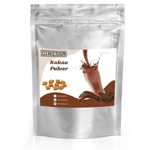 Cinesso Kakao Trinkschokolade Kakaopulver. Schokolade, in vielen Variationen, für heiße Getränke, schnelle und einfache Zubereitung, für besondere Genussmomente (200 g, Toffee) von Cinesso