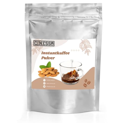 Cinesso Löslicher Kaffee Instant Pulver, Nussgeschmack, schnelle und einfache Zubereitung, ohne Kaffeemaschine. mit verschiedenen Aromen, Kaffeevariation (10 Kg, Mandel) von Cinesso