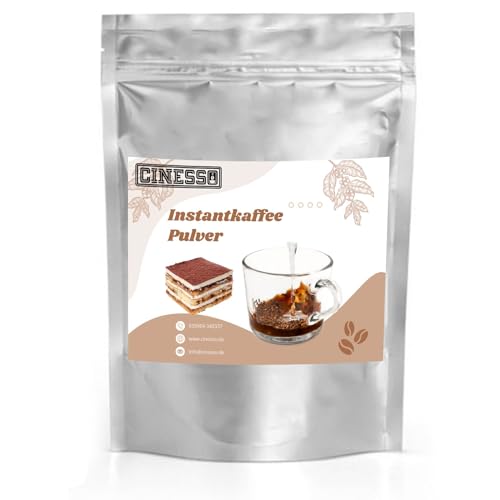 Cinesso Löslicher Kaffee Instant Pulver, Schokoladengeschmack, schnelle und einfache Zubereitung, verschiedene Aromen, Schnellkaffee, ohne Maschine, mit besonderem Geschmack (500 g, Tiramisu) von Cinesso