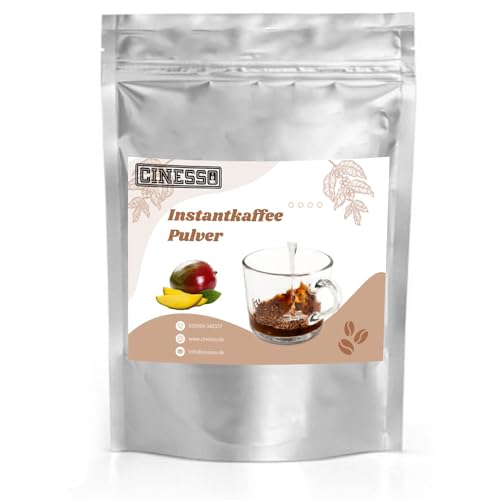 Cinesso Löslicher Kaffee Instant Pulver, fruchtige Geschmacksrichtungen, schnelle und einfache Zubereitung, Kaffeegenuss ohne Kaffeemaschine, praktische Getränke (10 Kg, Mango) von Cinesso