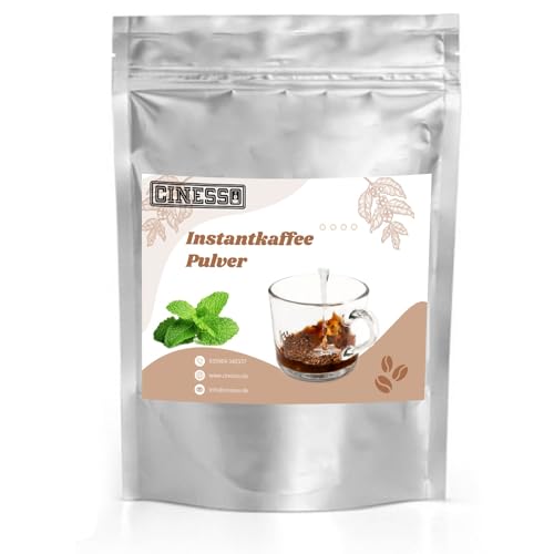 Cinesso Löslicher Kaffee Instant Pulver, fruchtige Geschmacksrichtungen, schnelle und einfache Zubereitung, Kaffeegenuss ohne Kaffeemaschine, praktische Getränke (10 Kg, Pfefferminze) von Cinesso